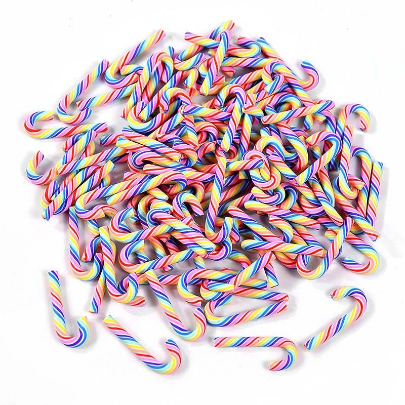 10/30/50Pcs Mini Candy Cane Christmas Decoration Red White Resin Candy DIY Crafts Xmas Pendant Navidad Home Decor 2026 New Year