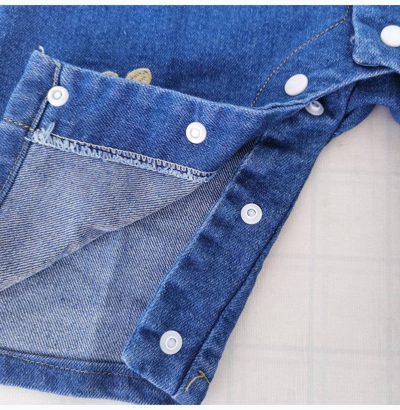 Macacões de Bebê IENENS Roupinhas de Recém-nascidos Macacão Jeans Peça Única 0-18 Meses Menino Menina Roupas Macias Roupas Infantis