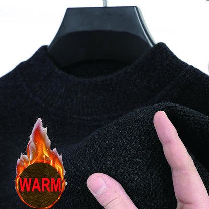 Men's 100% pure Mink Cashmere Sweater O-Neck Pullovers Knit Large Size Mink Sweater Winter Male Tops Long Sleeve Jumpers 4XL