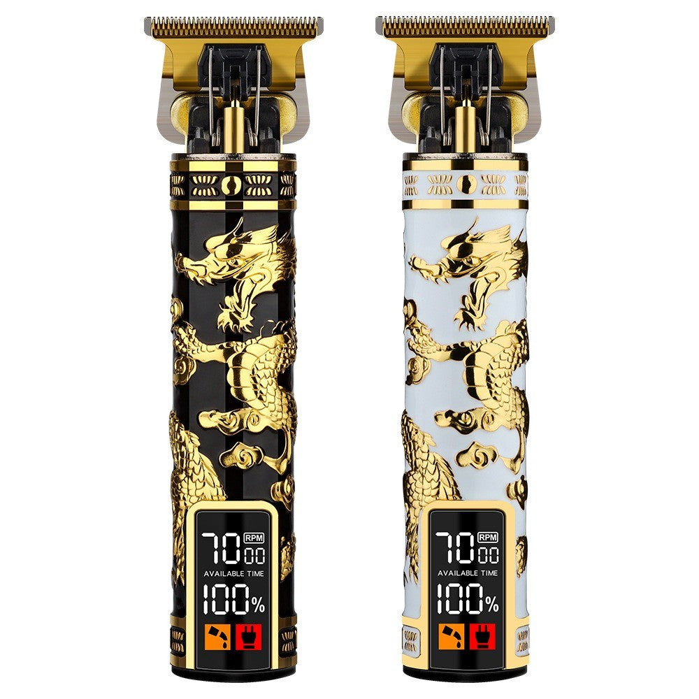 Electric Hair Clipper Professional Men's Hair Clipper LCD Display T-Blade Trimmer Zero Gap Cordless Rechargeable Men's Trimmer G