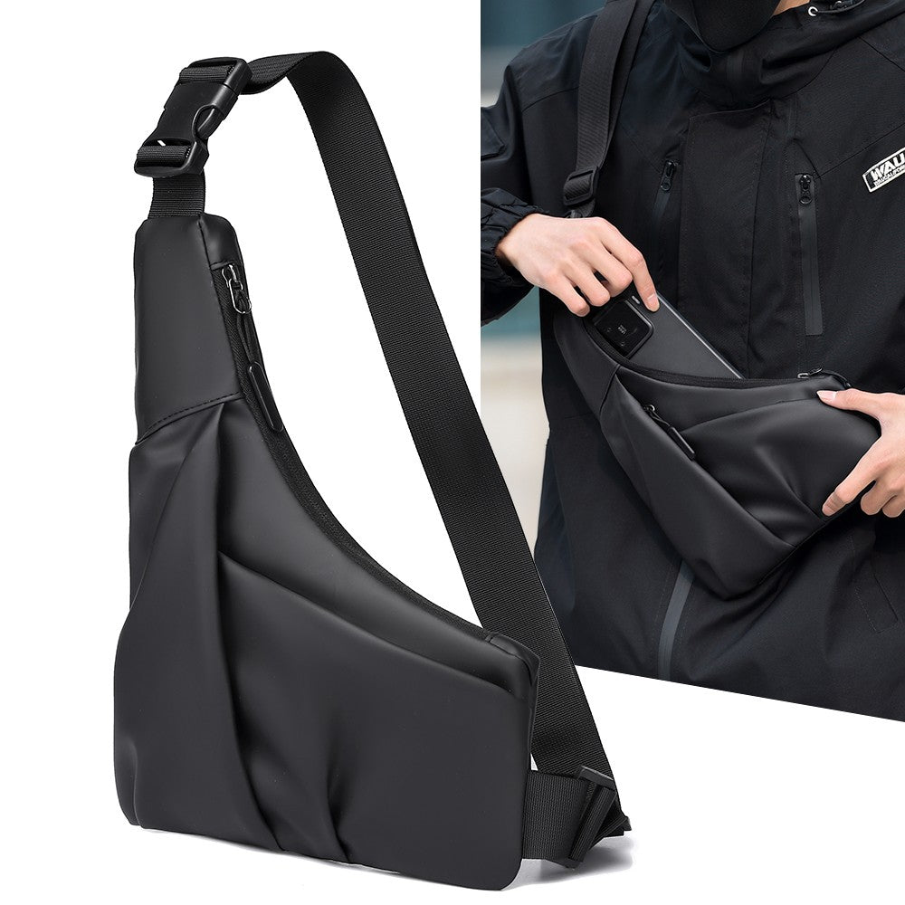 Multifunctional Fashion Trends Men's Bags High Quality Crossbody Shoulder Bag Solid Color New Messenger Bag Portable Chest Bag