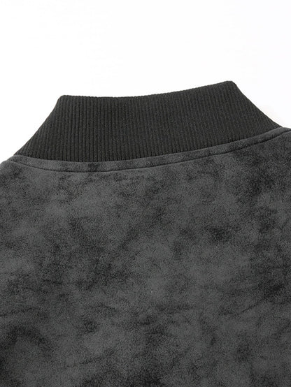 Men'S Motorcycle Jacket - Windproof Thermal Zip-Up Biker Coat with Stand Collar, Full-Zip Closure, Front Pockets - Lightweight N