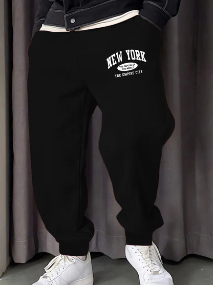 New York The Capital Of The World Prints Man's Sweatpants Casual Hip Hop Trousers Sports Multicolor Pants Soft Fleece Pant