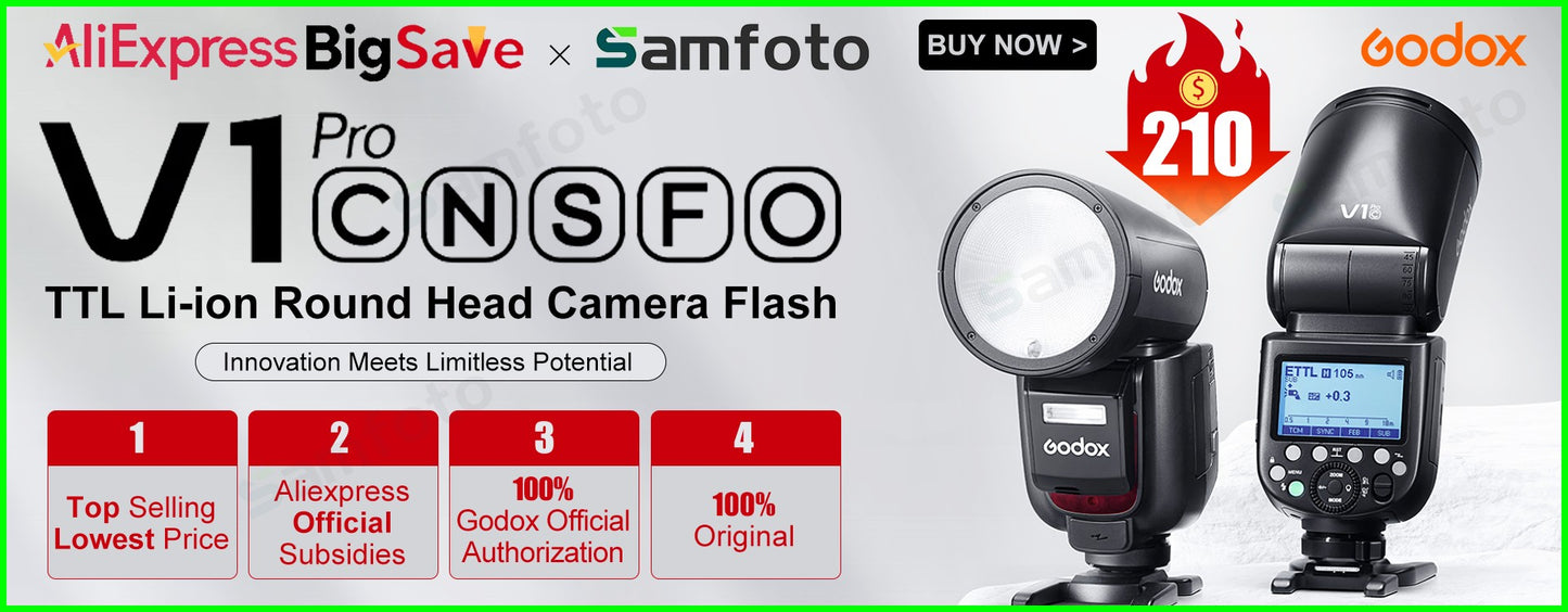 Godox V860III V860 III ON Camera Flash Light E-TTL II HSS Speedlite for Canon Sony Nikon Fujifilm Olympus Panasonic Pentax Light