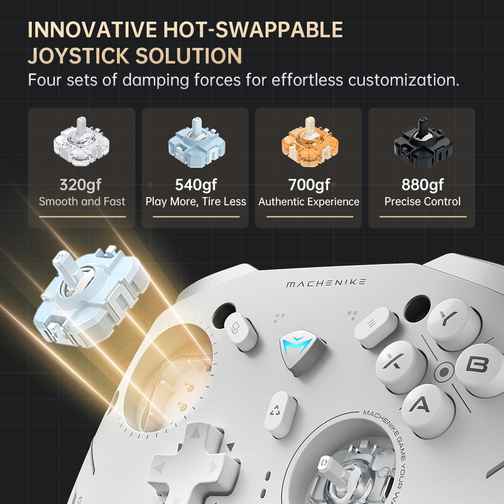MACHENIKE G5Pro V2 Tri Mode Gaming Controller Optical Trigger ABXY Button Hot-Swappable Joystick 4K Resolution For Switch PC