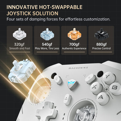 MACHENIKE G5Pro V2 Tri Mode Gaming Controller Optical Trigger ABXY Button Hot-Swappable Joystick 4K Resolution For Switch PC