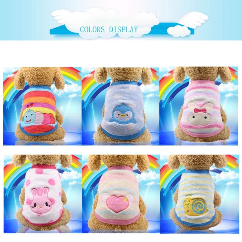 Roupa De Gato De Lã Desenho Animado Outono Inverno Casaco Quente Jaqueta Para Cães De Estimação Cachorro Gatos Suéter Roupas Macias Fantasias De Gatinhos Produtos