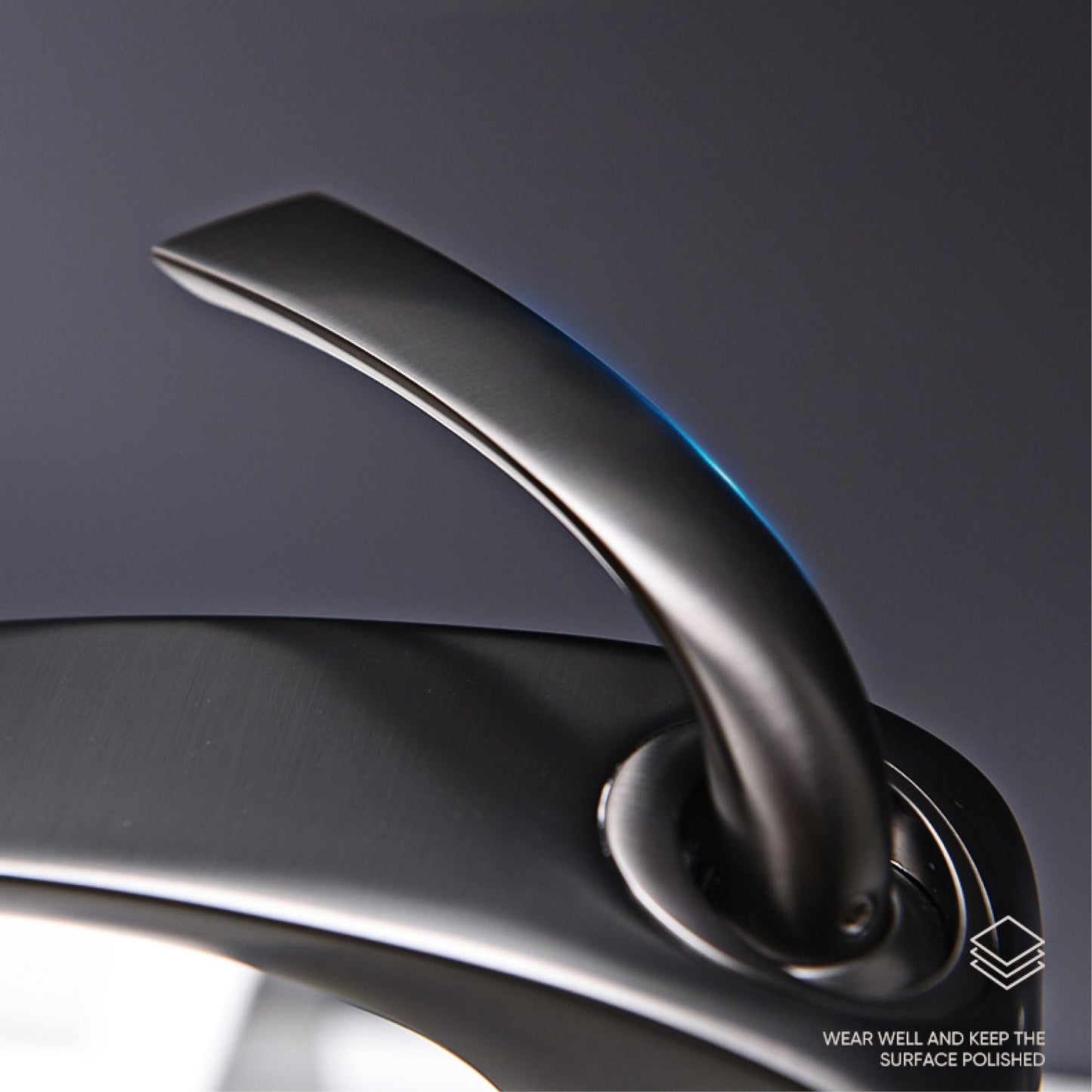 Chrome Luxury Brass Bathroom Vanity Faucet Modern Deck Mounted Basin Tap With Anti-Leak Ceramic Valve Hot/Cold Water Control