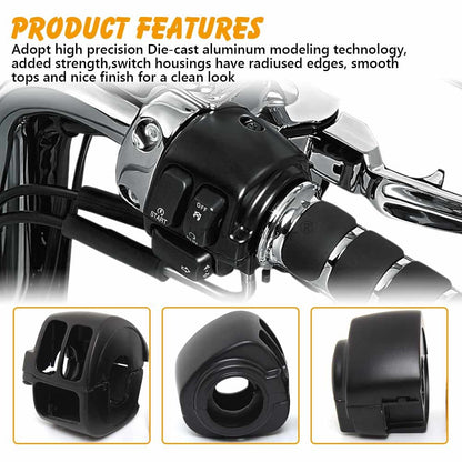 Tampa da Caixa do Interruptor de Controle do Guidão Acessório de Moto Botão do Interruptor para Harley Softail Dyna Sportster 1200 883 Touring