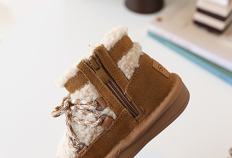 2025 New Winter Children Snow Boots Warm Plush Rubber Sole Toddler Kids Sneakers Infant Shoes Fashion Boys Girls Boots EU 21-30