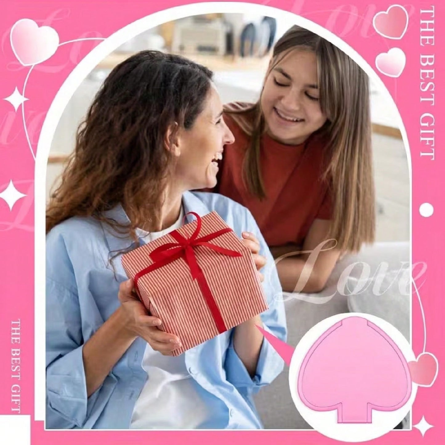 Valentine Mirror Bulk Gifts Heart Shaped Mini Pocket Small Folding Makeup Portable Travel Heart Purse Hand Mirror for Gifts