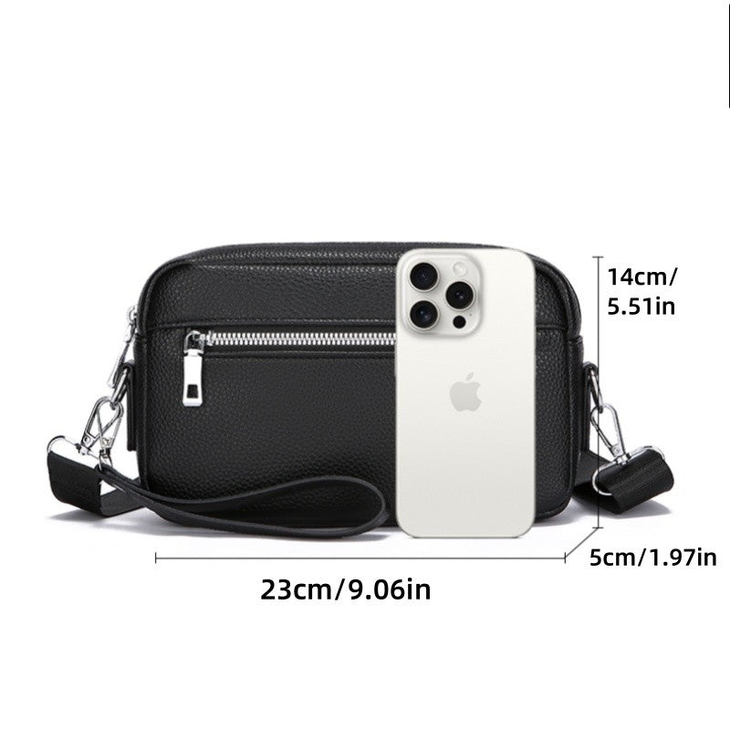New Style Hand-Held Men's Bag - Trendy Large-Capacity Waterproof Shoulder Bag Casual And Versatile Cross-Body Bag