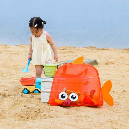 Summer new travel beach bag children's cartoon toy storage bag swimsuit storage bag big eye handheld toiletry bag