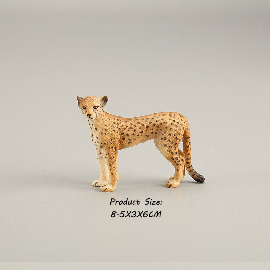 Brinquedos de Figuras de Animais Selvagens Leão Tigre Leopardo Pantera Guepardo Brinquedos de Plástico Animais da Selva Bonecos de Ação Presentes para Crianças