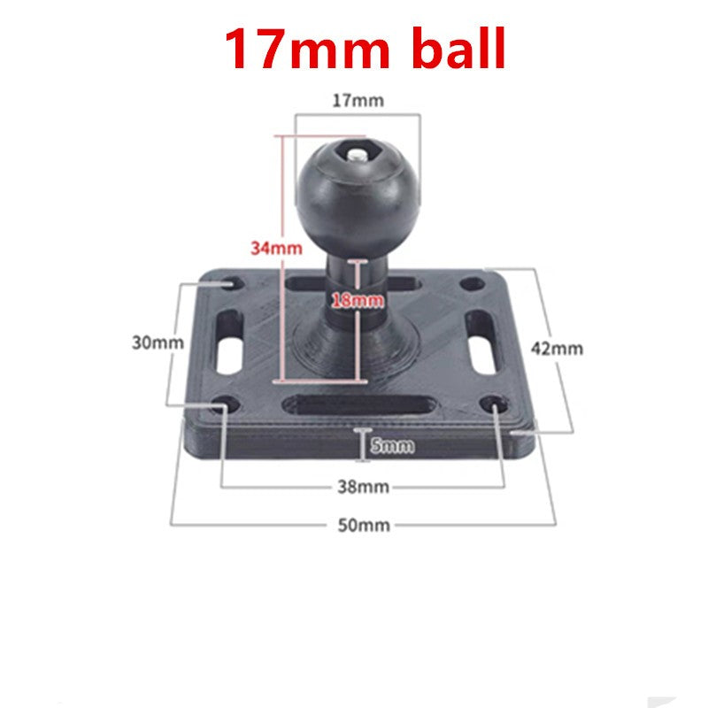 17mm Ball Mount to Diamond ball joint or Square Mounting Base for Phone GPS Holder Mount Ram Mount Garmin Zumo/TomTom
