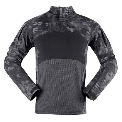 Men Casual Shirt Long Sleeve Cargo Shirts For Men Quick Dry Camo Work Shirt Pocket Shirt Blouses Male Clothes 3XL