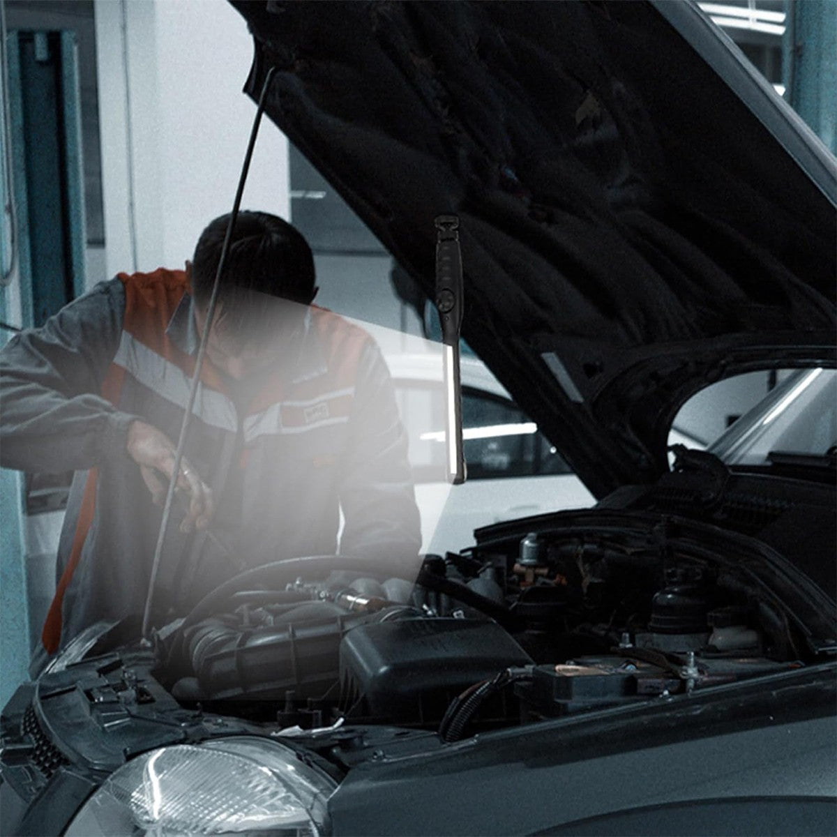 Led Waterproof Work Light Power Flashlight With Magnet Rechargeable Portable Camping 360°Rotation Base Bright Work Light Usb New