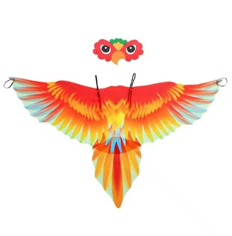 Parrot Wings Cloak Costume Bird Cape Carnival Costume for Masquerade Halloween Carnival Performance Fancy Dress