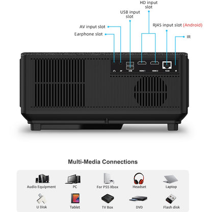 ThundeaL Full HD 1080P Projector TD98 WiFi LED 2K 4K Video Movie Beam TD98W Android Projector PK DLP Home Theater Cinema Beamer