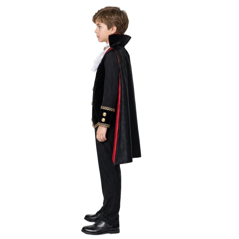 Adult Gothic Vampire Costume Set, Vampire Witch Role-Playing Outfit with Cape for Halloween Family Parties and Costumes