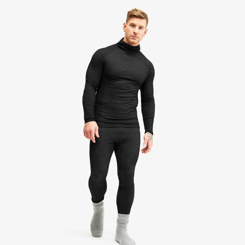 Outdoor men's and women's ski base set Merino wool thermal underwear multi-functional compression clothes running training cloth