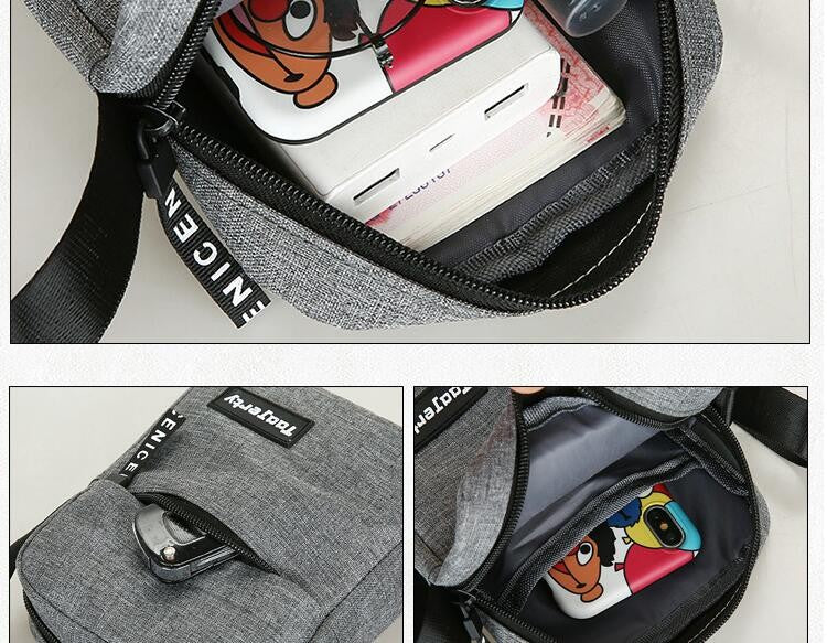 Casual Mini Crossbody Bag Small Men's Shoulder Bag Men Diagonal Small Backpack Light Messenger Phone Bag Boy Fanny Chest Pack