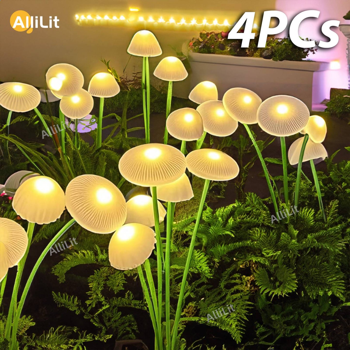 Solar Lights Outdoor LED Solar Mushroom Lawn Lights Waterproof Party Yard Patio Pathway Jellyfish Lamp for Garden Decoration