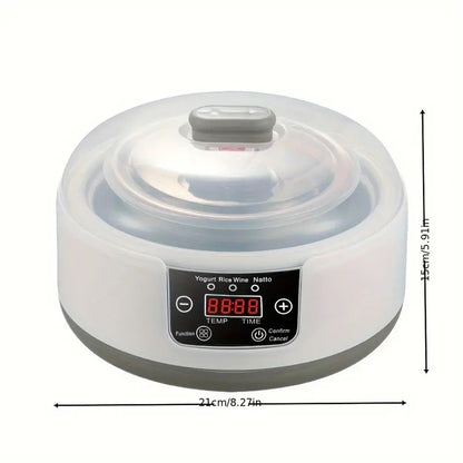 Máquina de Iogurte Automática com Temperatura Constante para Uso Doméstico, Máquina de Natto, Baixo Ruído, Multifuncional, para Cozinha, 1.2L