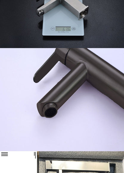 Bathroom Faucets Hot and Cold Mixer Faucets Vanity Bathroom Kitchen Deck Mounted Bathroom Sink Faucets?hose not include?