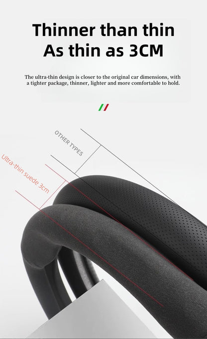 Suede Car Steering Wheel Cover For Renault Scenic Clio Laguna 2 3 4 5 Kangoo Fluence Megane Trafic Talisman Twingo Kaptur Duster