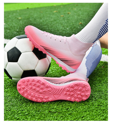 Men Fast Soccer Shoes Professional TF/FG Indoor Futsal Football Field Boot Unisex Society Cleats Long Spikes Sneaker Comfortable