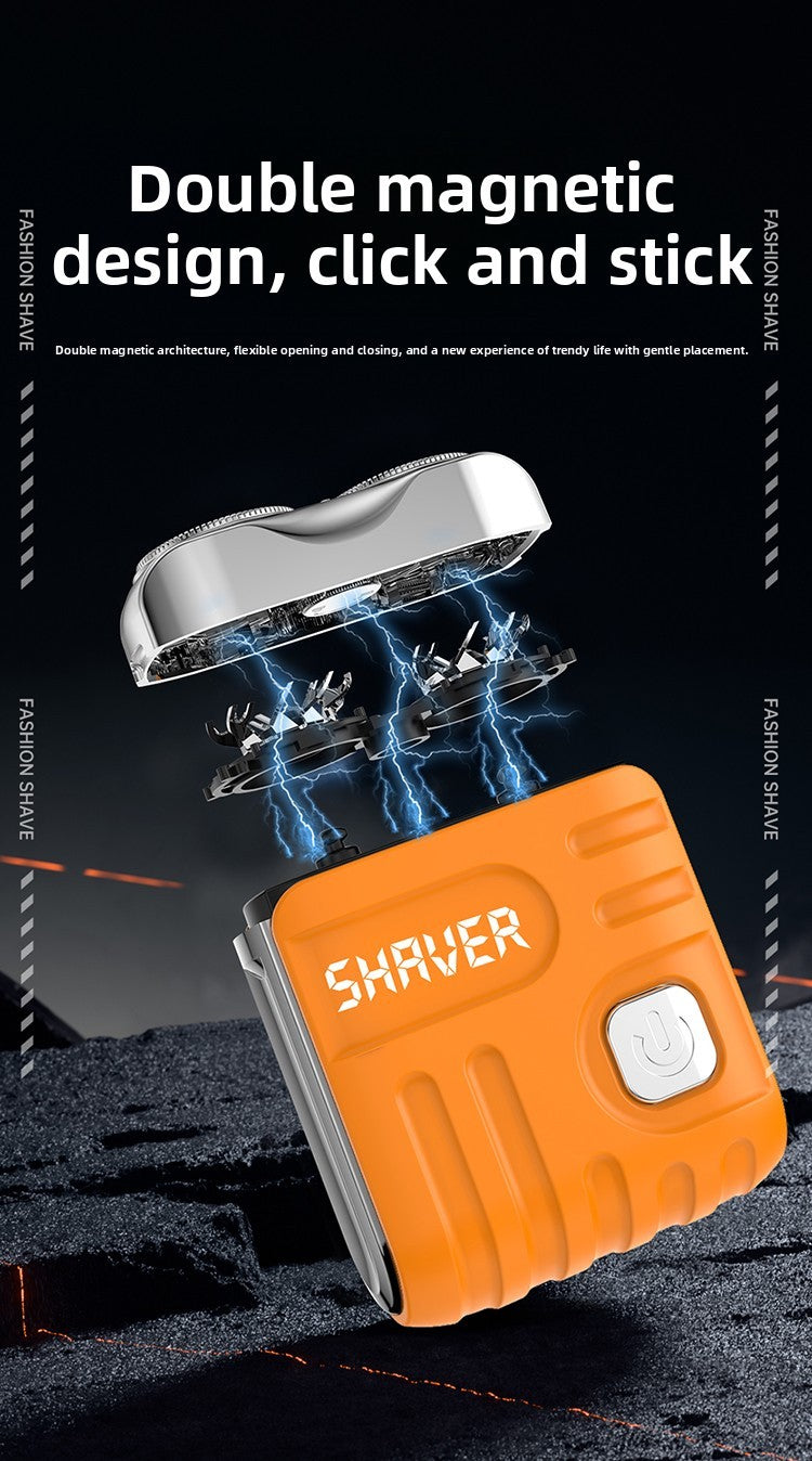 Waterproof Electric Smart Shaver Travel Razor Mini Dual Blade Shaver Men Shaver Portable Beard Trimmer Remover Rechargeable