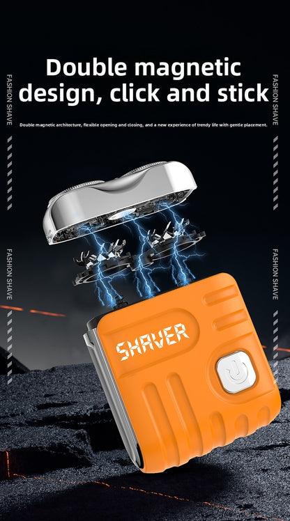 Waterproof Electric Smart Shaver Travel Razor Mini Dual Blade Shaver Men Shaver Portable Beard Trimmer Remover Rechargeable