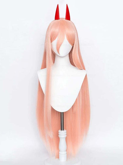 Perucas de Cosplay de Anime de Alta Qualidade Chainsaw Man Reze Angel Devil Quanxi Makima Power Hayakawa Aki Denji Peruca de Cabelo Resistente ao Calor