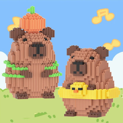 Brinquedo Grande de Capivara para Crianças, Capivara Gigante de Aniversário, Figura Capivara, Conjunto de Construção de Natal, Decoração para Casa para Maiores de 6 Anos