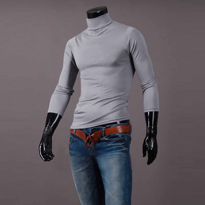 New Men's handsome half turtleneck bottom shirt,  gentle and comfortable, suitable for autumn, winter, senior undershirt