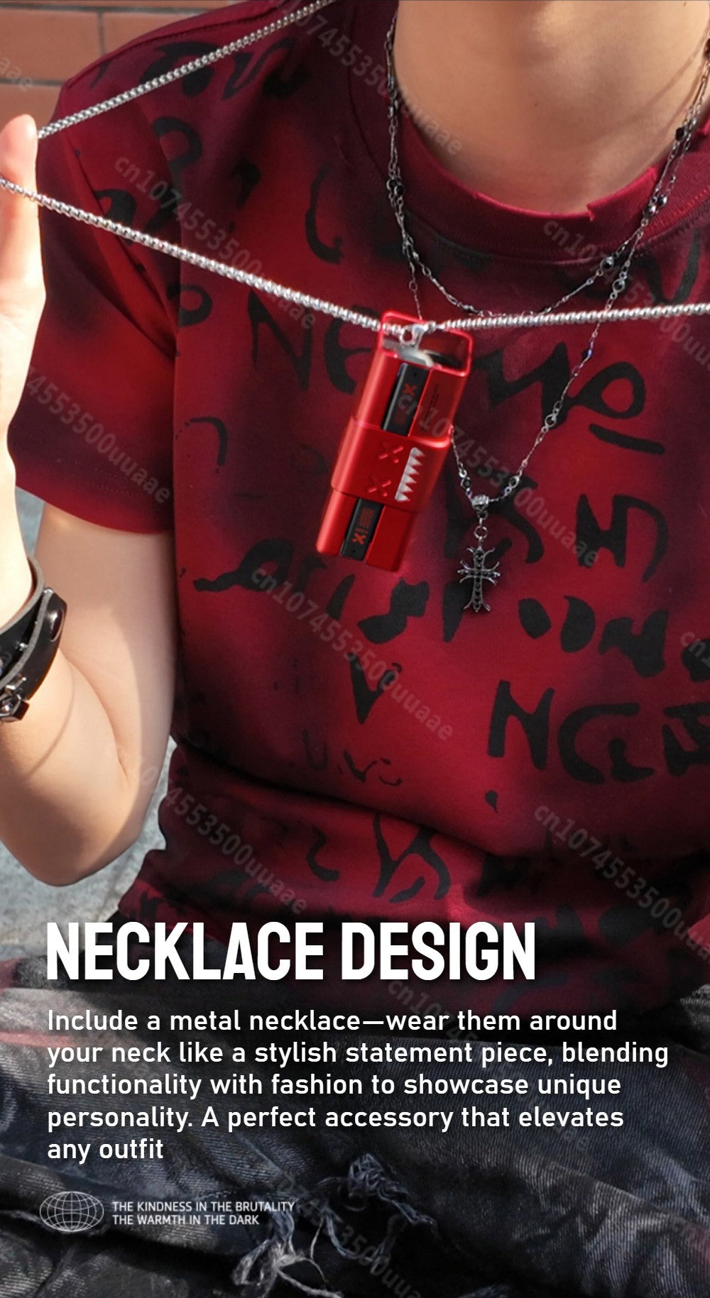 Zombiescat B10 -45dB ANC Earbuds Necklace Design Bluetooth 5.4 Earphone Boost Deep Bass Headphone with Active Noise Cancellation
