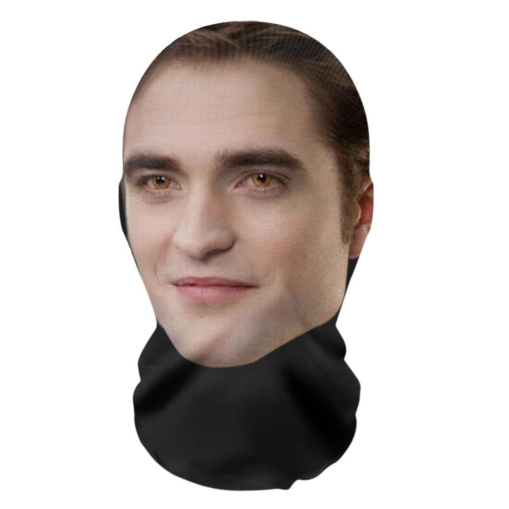 3DPattern Mesh Face Mask Head Cover Party Cosplay Props Funny Face Printed Head Scarf Famous Person Ice Silk Sunscreen Head Mask