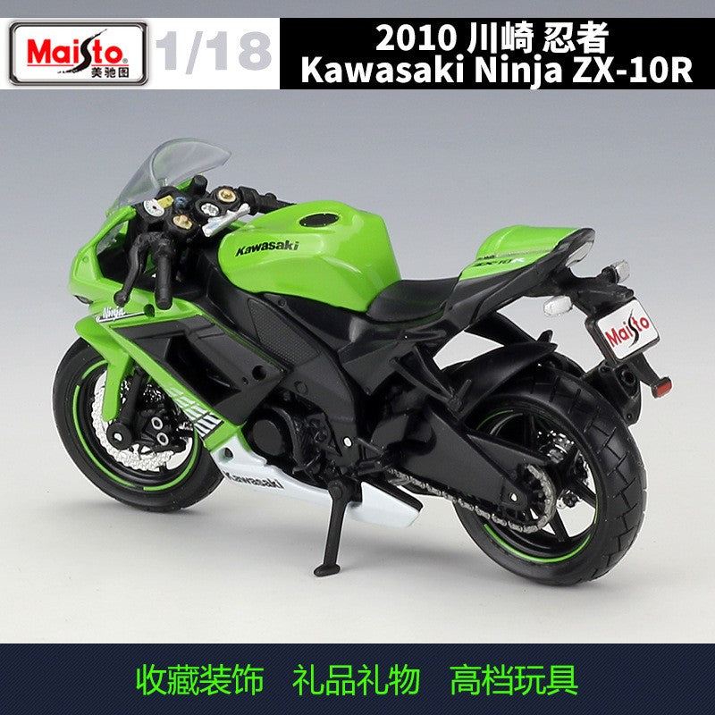 Maisto 1:18 Kawasaki Ninja Zx-10r Zx 10r Modelo de Moto Modelo em Liga