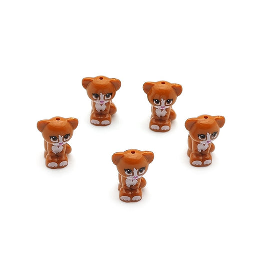 MOC Blocos de Montar Animais de Estimação Husky Gatinho Branco Filhote de Cachorro Buldogue Zoológico Cenário de Animais de Estimação Decoração Adereços Brinquedo DIY Infantil Presente