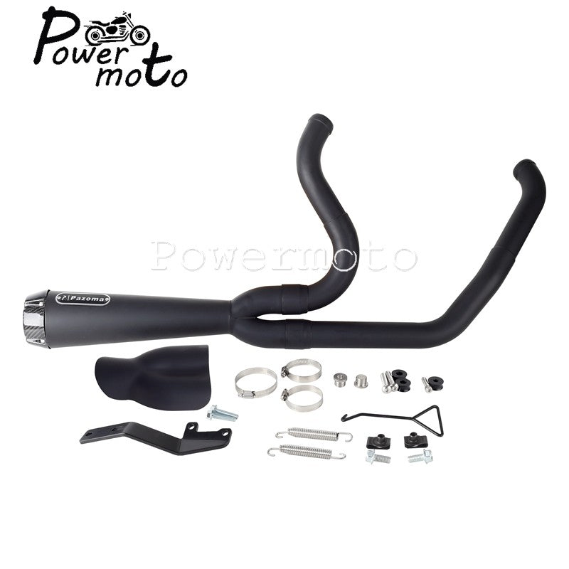 For Harley Softail Low Rider S ST EI Diablo Street Bob 2018-up 2-into-1 Motorcycle Complete Full System Exhaust Pipe Muffler