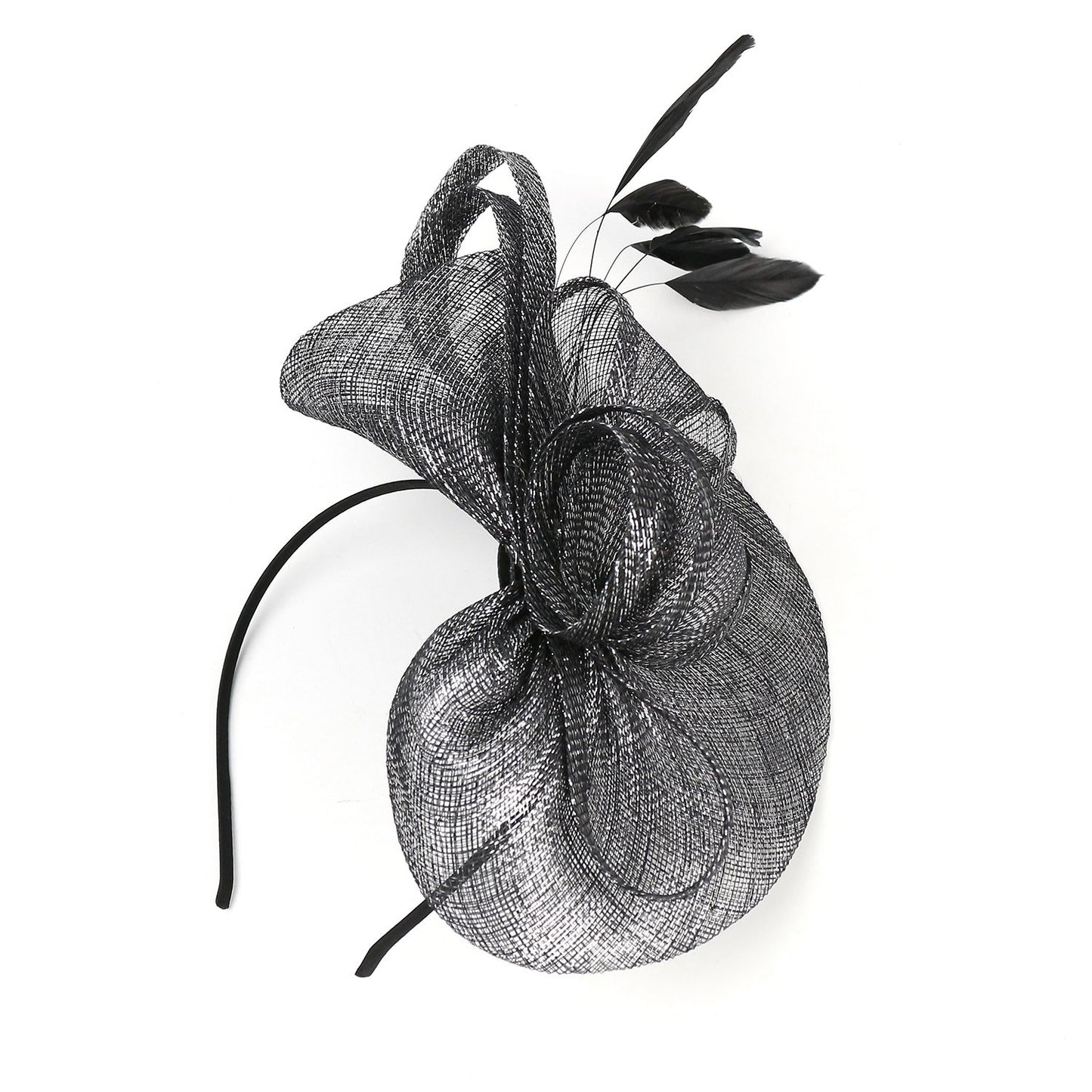 Chapéu Fascinator Feminino Pillbox Kentucky com Pena Derby Sinamay Fascinator Tiara Chapéu Fascinator para Chá para Coquetel