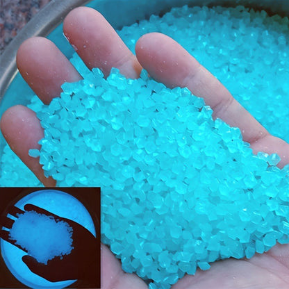 1000Pcs Luminous Sand Glow In The Dark Pebbles Stone Home Garden Yard Outdoor Path Lawn Decoration Fish Tank