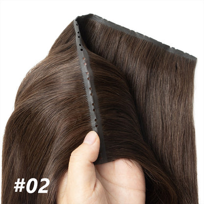 Extensões de cabelo humano Butterfly Twin Tabs Invisible Weft Trama Invisível Fita Plana PU Buraco Invisível Cabelo Humano Real de 25cm Sem Cola 40-50g