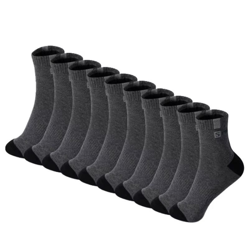 5/10 Pairs Breathable Cotton Sports Stockings Men Bamboo Fiber Autumn Winter Men Socks Sweat Absorption Deodorant Business Sox
