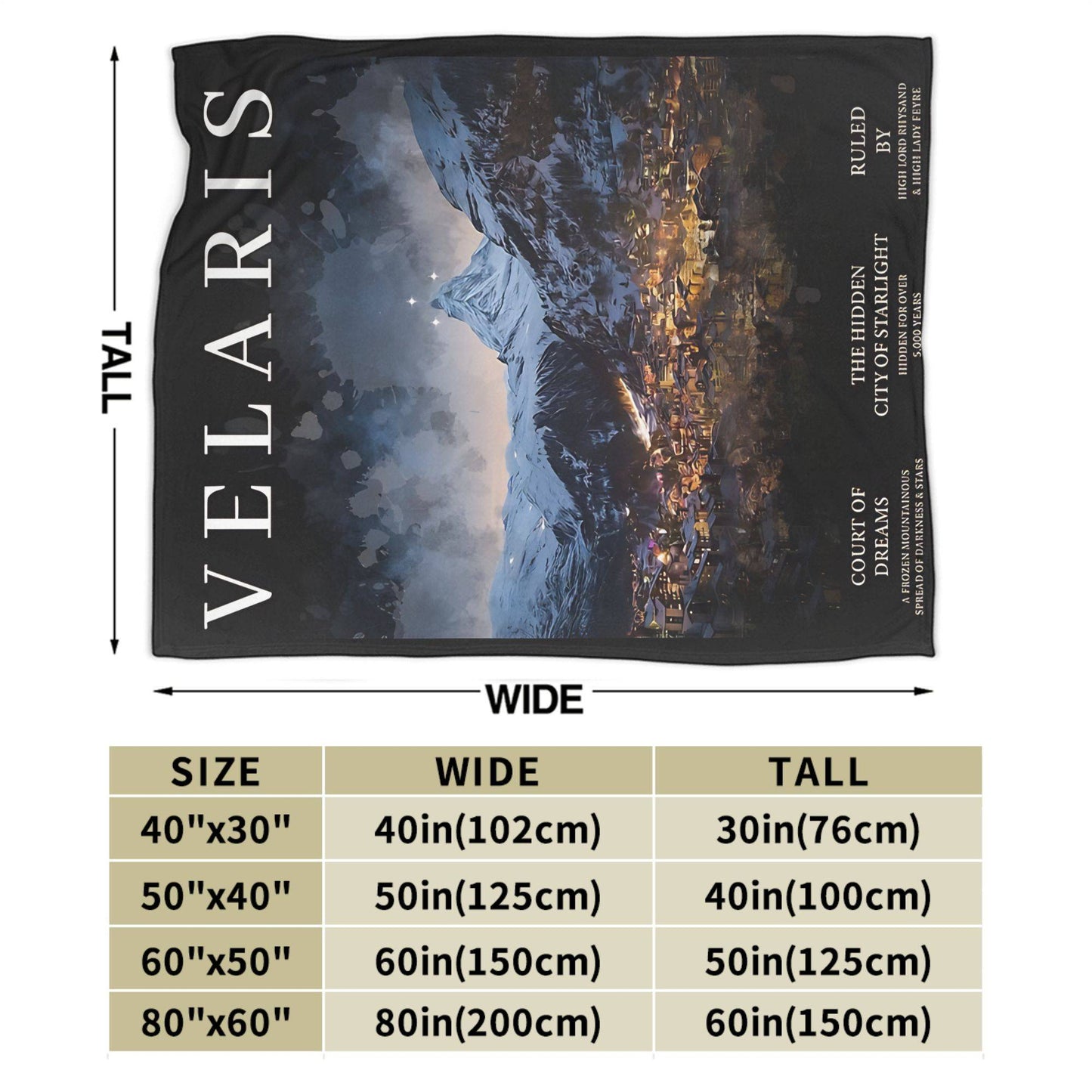 Manta Macia de Viagem Velaris Cidade da Luz Cobertor de Cama Flannel Colcha para Sofá Cadeira Cama Capa Engraçada de Sofá-Cama