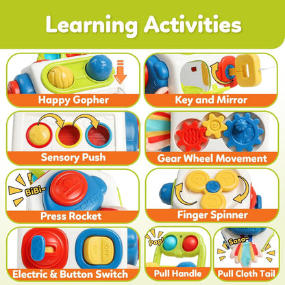 Brinquedos Cubo de Atividades Montessori para Crianças Pequenas Brinquedo Sensorial Educativo para Viagem Presente para Crianças