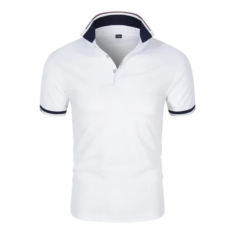 Summer Men Polo Men Shirt Short Sleeve Polo Shirt Contrast Color Polo New Clothing Streetwear Casual Fashion Men Collar Tops