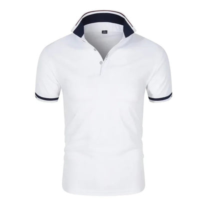 Summer Men Polo Men Shirt Short Sleeve Polo Shirt Contrast Color Polo New Clothing Streetwear Casual Fashion Men Collar Tops
