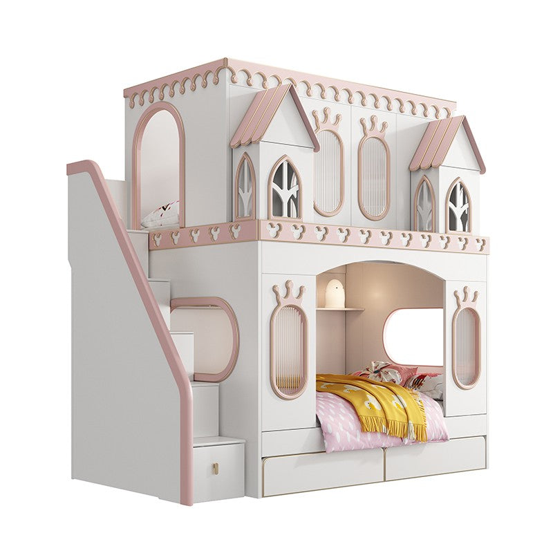 Cama de princesa castelo, cama infantil, quarto de menina, cama de casal, buraco de árvore, madeira maciça
